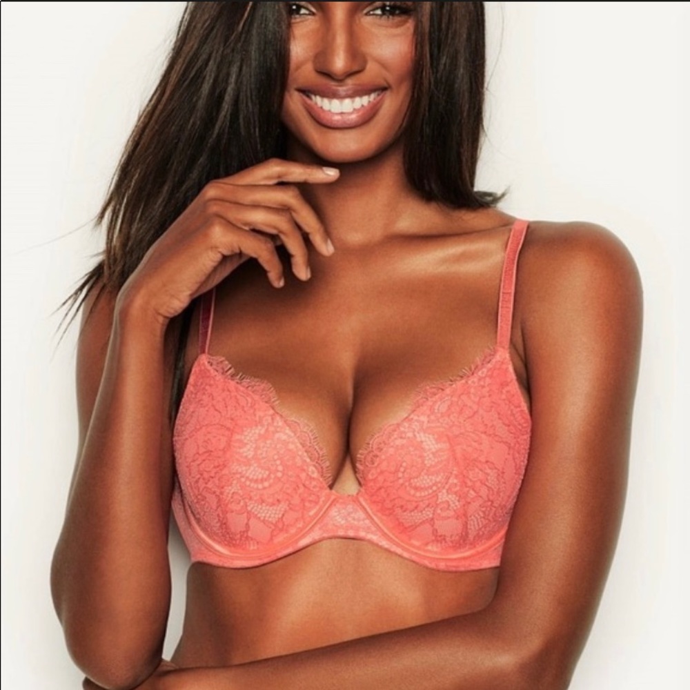 Bright coral Victoria secret bra